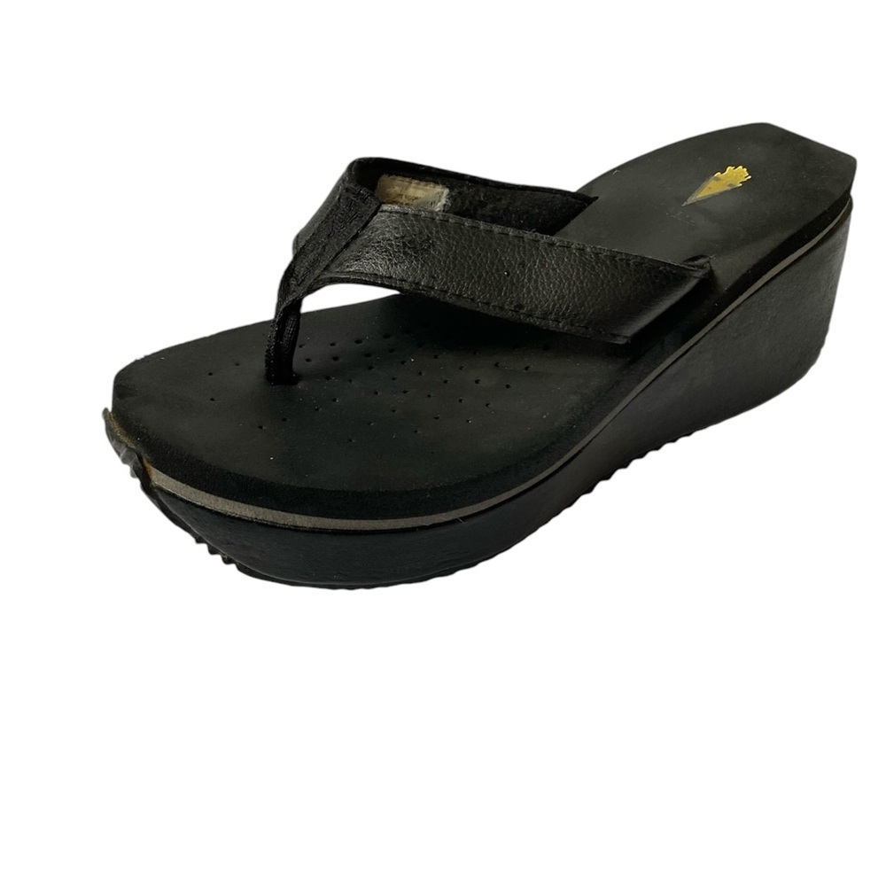 Volatile Platform Wedge Thong Sandals, size 7